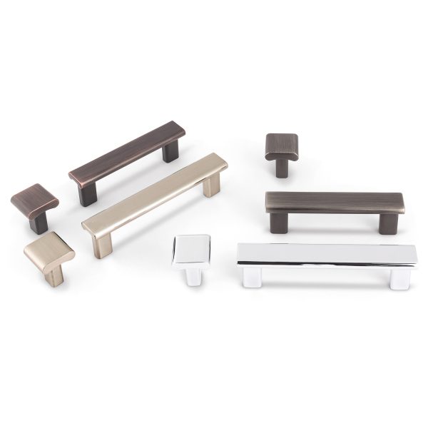 3" Center-to-Center Brushed Oil Rubbed Bronze Square Park Cabinet Pull - Image 6