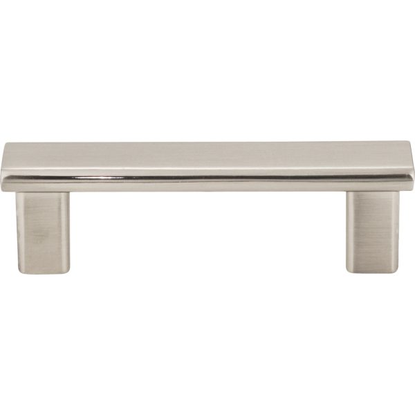 3" Center-to-Center Satin Nickel Square Park Cabinet Pull - Image 3
