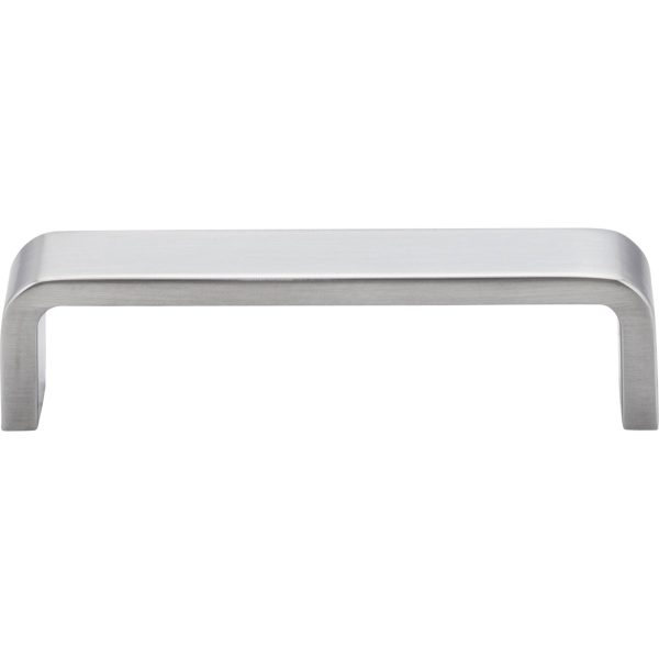 4" Center-to-Center Brushed Chrome Square Asher Cabinet Pull - Image 3