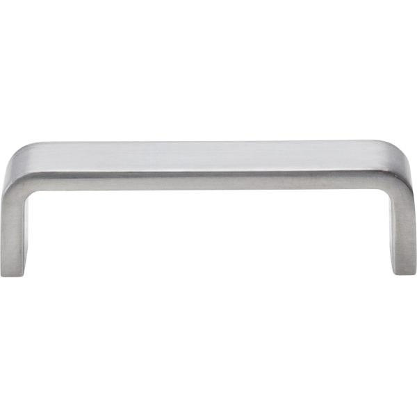 96 mm Center-to-Center Brushed Chrome Square Asher Cabinet Pull - Image 3
