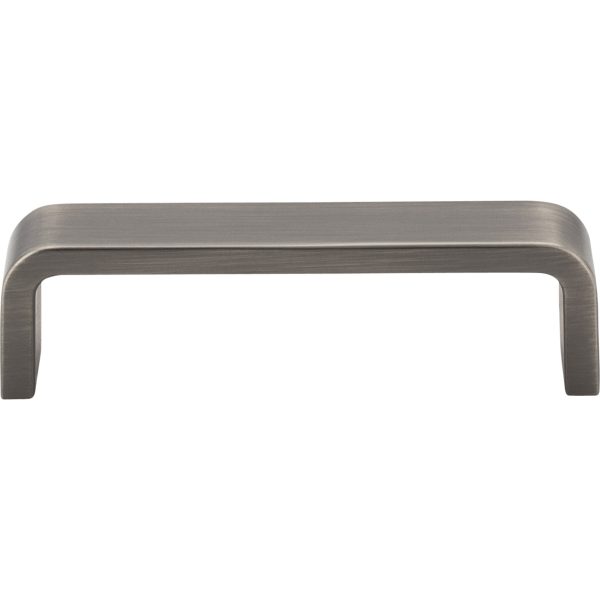 96 mm Center-to-Center Brushed Pewter Square Asher Cabinet Pull - Image 3