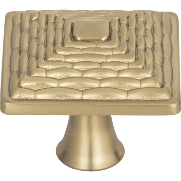 Mandalay Square Knob 1 1/4 Inch Champagne