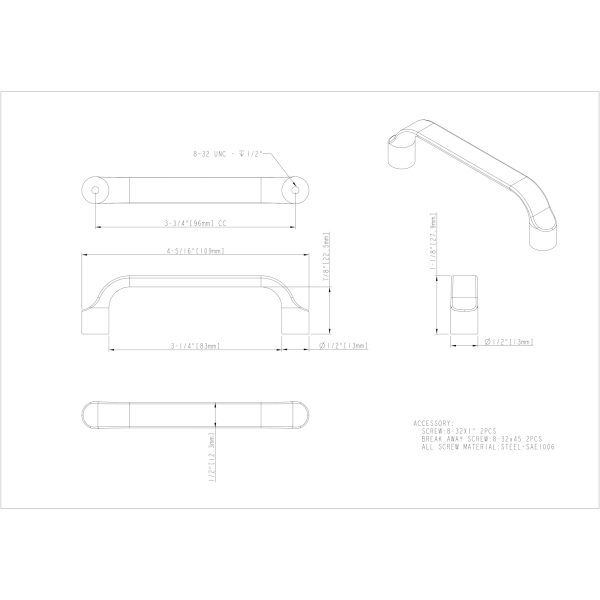 96 mm Center-to-Center Brushed Chrome Brenton Cabinet Pull - Image 4