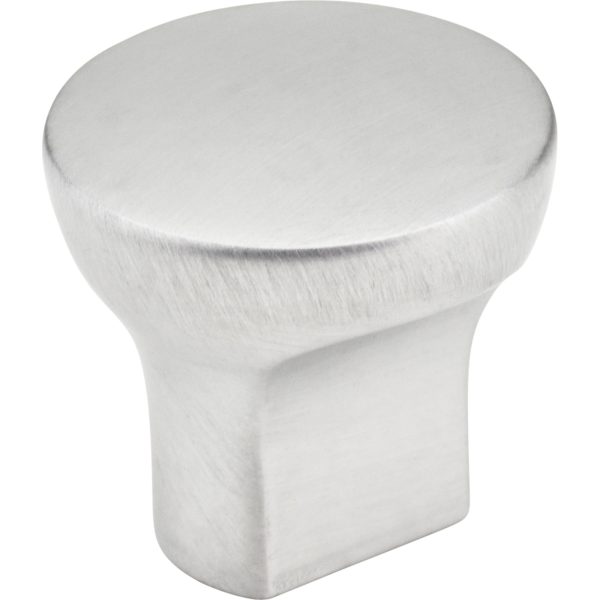 1" Diameter Brushed Chrome Round Brenton Cabinet Knob