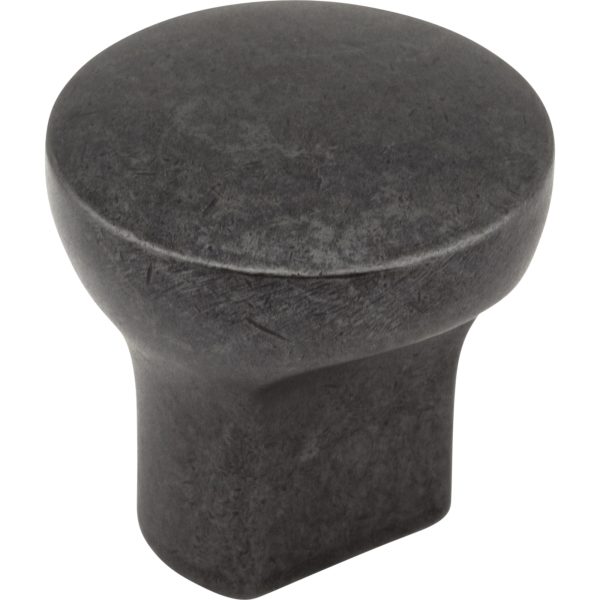 1" Diameter Gun Metal Round Brenton Cabinet Knob