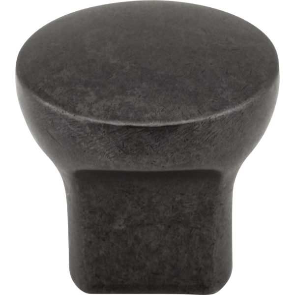 1" Diameter Gun Metal Round Brenton Cabinet Knob - Image 3