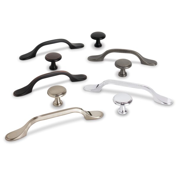96 mm Center-to-Center Brushed Pewter Kenner Cabinet Pull - Image 5