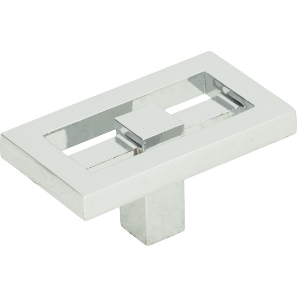 Nobu Rectangle Knob 1 3/4 Inch Polished Chrome - Image 3