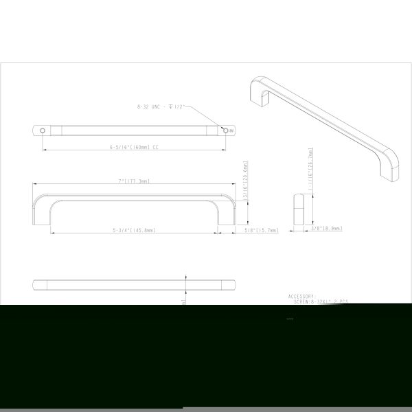 160 mm Center-to-Center Matte Black Alvar Cabinet Pull - Image 3