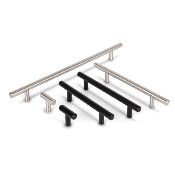 192 mm Center-to-Center Hollow Matte Black Stainless Steel Naples Cabinet Bar Pull - Image 6