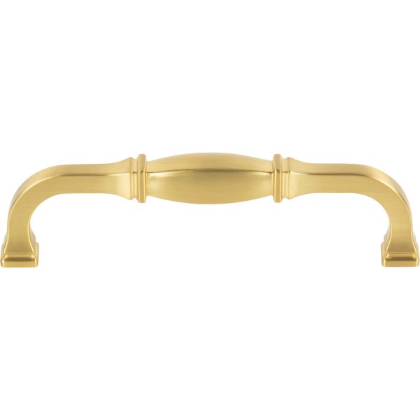 128 mm Center-to-Center Brushed Gold Audrey Cabinet Pull - Image 3