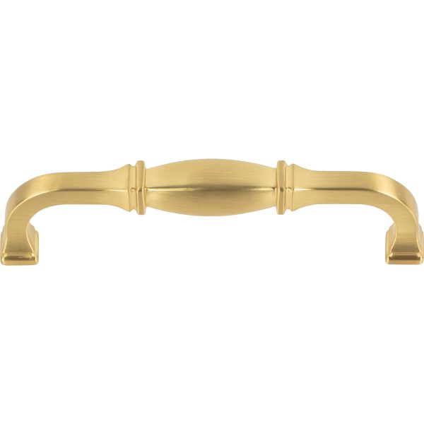 128 mm Center-to-Center Brushed Gold Audrey Cabinet Pull - Image 4