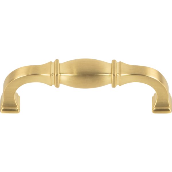 96 mm Center-to-Center Brushed Gold Audrey Cabinet Pull - Image 4