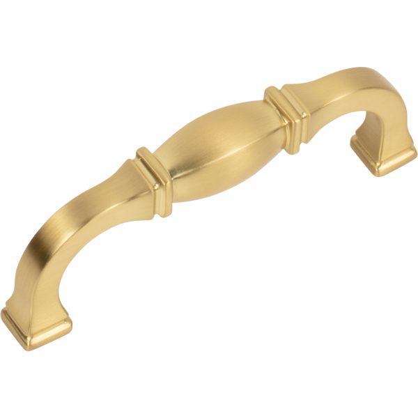 96 mm Center-to-Center Brushed Gold Audrey Cabinet Pull - Image 6