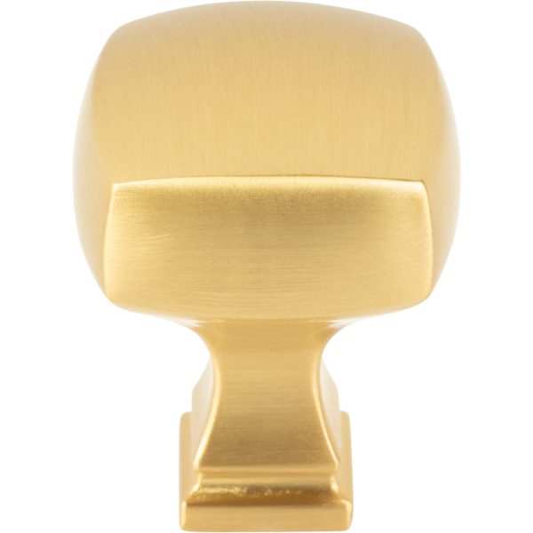 1-1/8" Overall Length Brushed Gold Square Audrey Cabinet Knob - Image 3