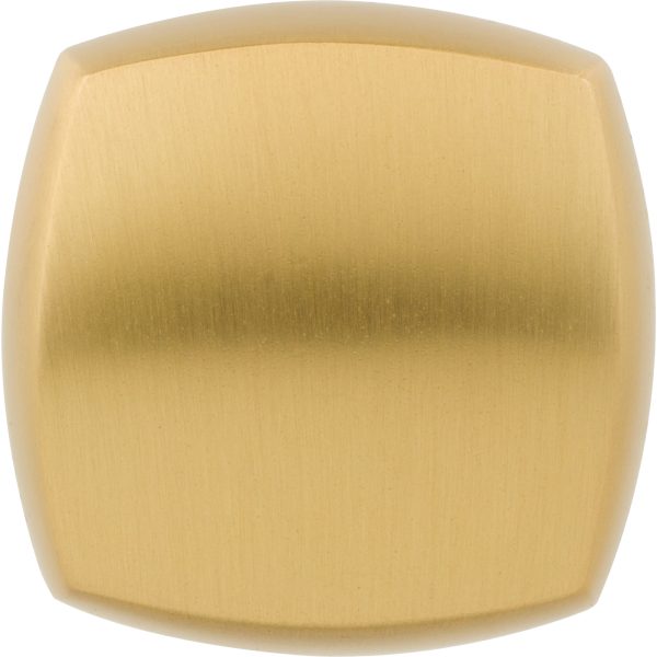 1-1/8" Overall Length Brushed Gold Square Audrey Cabinet Knob - Image 5