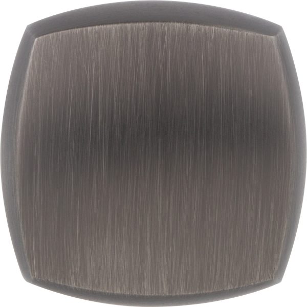 1-1/8" Overall Length Brushed Pewter Square Audrey Cabinet Knob - Image 5