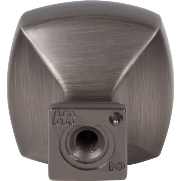 1-1/8" Overall Length Brushed Pewter Square Audrey Cabinet Knob - Image 6