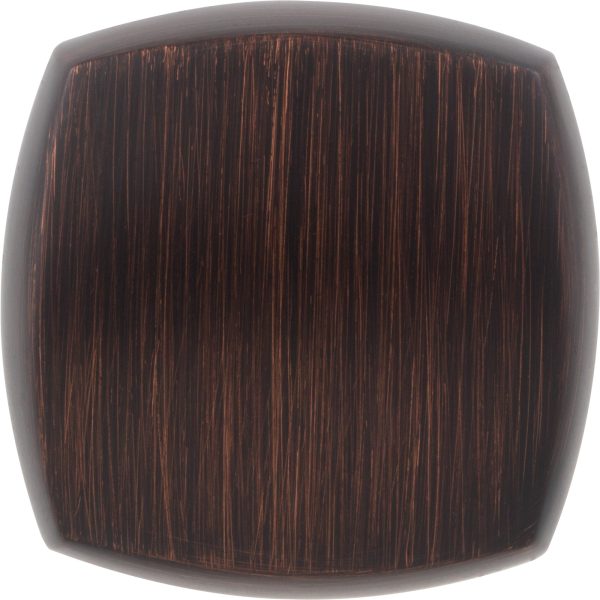 1-1/8" Overall Length Brushed Oil Rubbed Bronze Square Audrey Cabinet Knob - Image 5