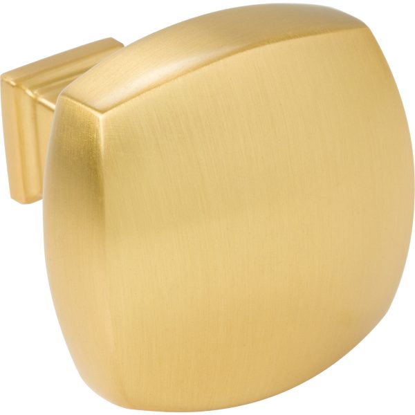 1-3/8" Overall Length Brushed Gold Square Audrey Cabinet Knob - Image 4