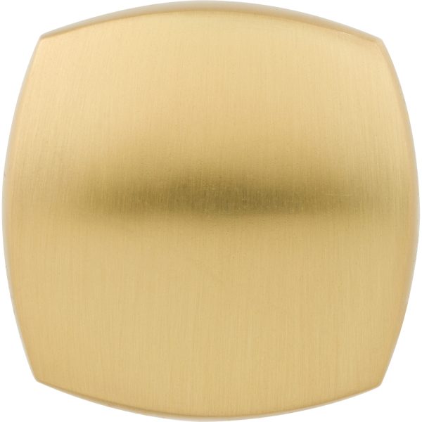 1-3/8" Overall Length Brushed Gold Square Audrey Cabinet Knob - Image 5