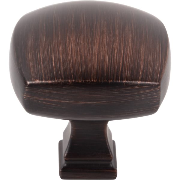 1-3/8" Overall Length Brushed Oil Rubbed Bronze Square Audrey Cabinet Knob - Image 3