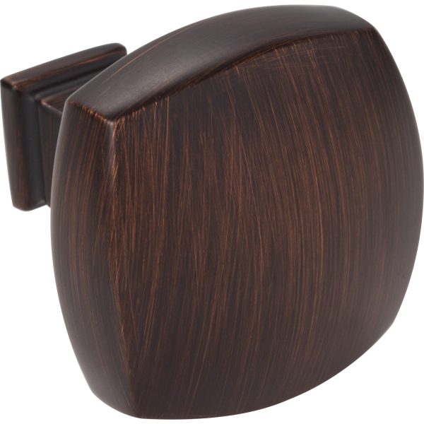 1-3/8" Overall Length Brushed Oil Rubbed Bronze Square Audrey Cabinet Knob - Image 4