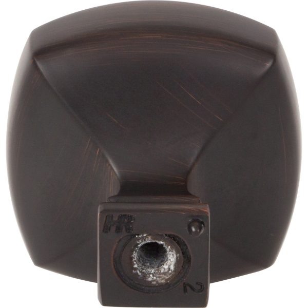 1-3/8" Overall Length Brushed Oil Rubbed Bronze Square Audrey Cabinet Knob - Image 6