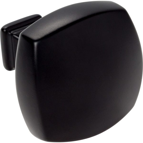 1-3/8" Overall Length Matte Black Square Audrey Cabinet Knob - Image 4