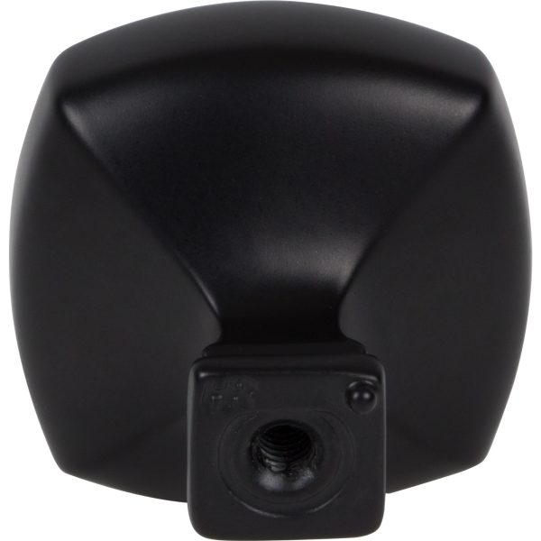 1-3/8" Overall Length Matte Black Square Audrey Cabinet Knob - Image 6