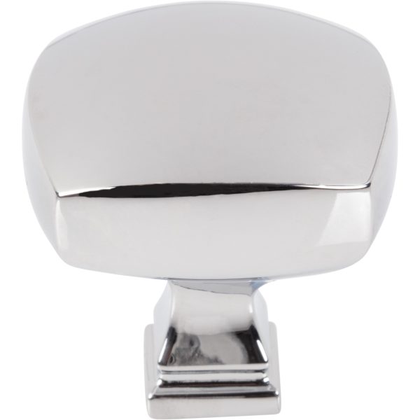 1-3/8" Overall Length Polished Chrome Square Audrey Cabinet Knob - Image 3