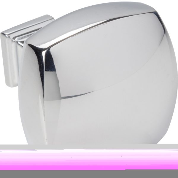 1-3/8" Overall Length Polished Chrome Square Audrey Cabinet Knob - Image 4