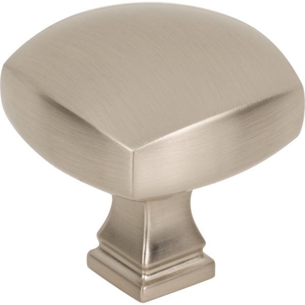 1-3/8" Overall Length Satin Nickel Square Audrey Cabinet Knob