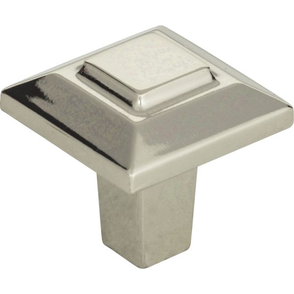 Trocadero Small Square Knob 1 Inch Polished Nickel - Image 3