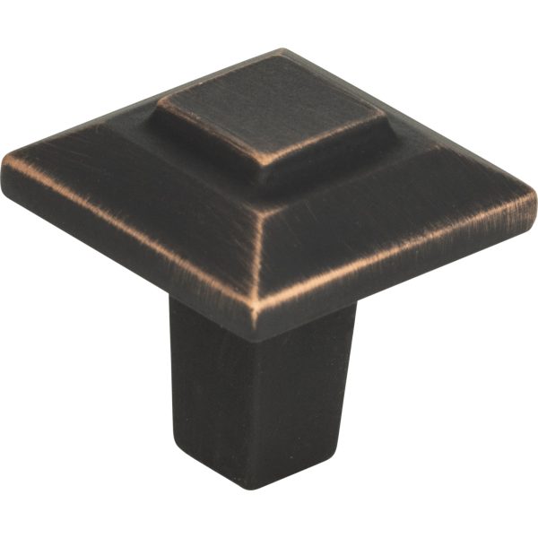 Trocadero Small Square Knob 1 Inch Venetian Bronze - Image 3
