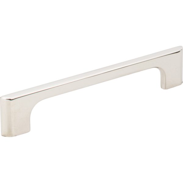 128 mm Center-to-Center Polished Nickel Asymmetrical Leyton Cabinet Pull