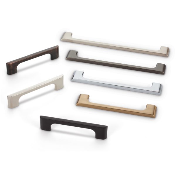 128 mm Center-to-Center Polished Chrome Asymmetrical Leyton Cabinet Pull - Image 5