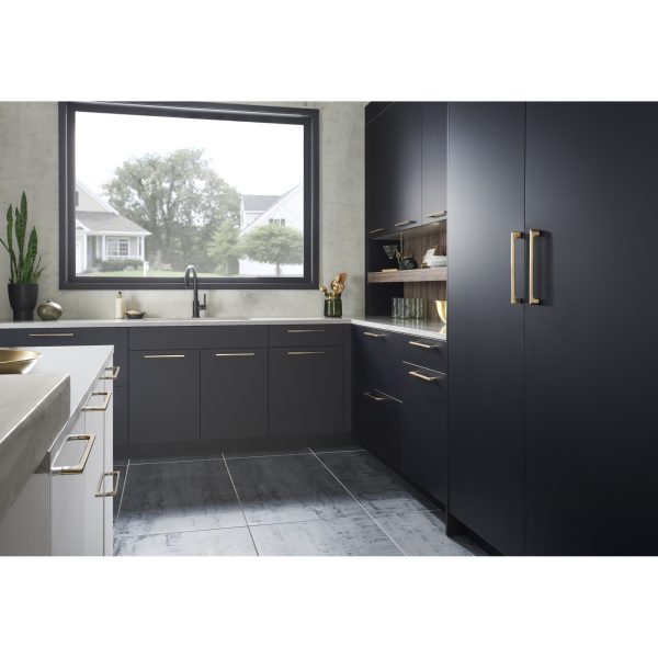 128 mm Center-to-Center Satin Bronze Asymmetrical Leyton Cabinet Pull - Image 5