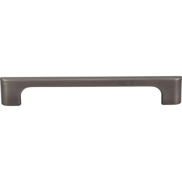 160 mm Center-to-Center Brushed Pewter Asymmetrical Leyton Cabinet Pull - Image 3