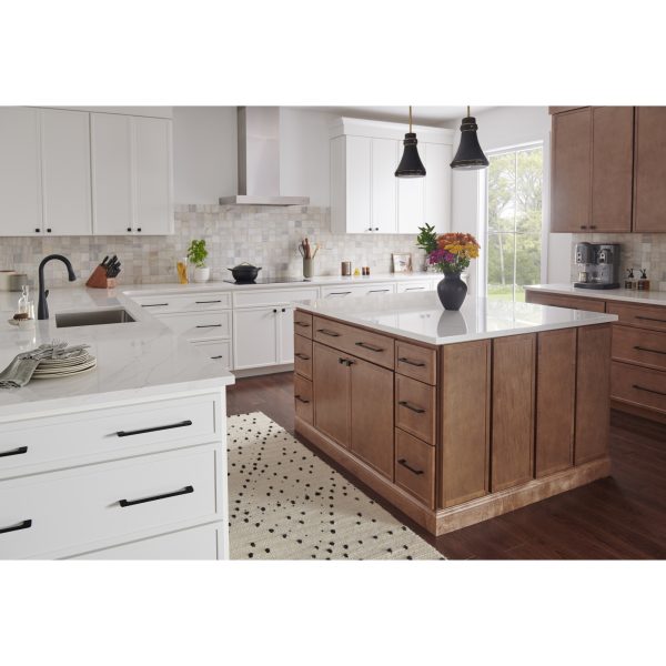 160 mm Center-to-Center Matte Black Asymmetrical Leyton Cabinet Pull - Image 3