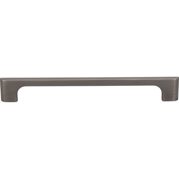 192 mm Center-to-Center Brushed Pewter Asymmetrical Leyton Cabinet Pull - Image 3
