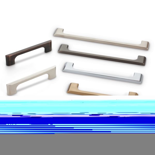 192 mm Center-to-Center Polished Nickel Asymmetrical Leyton Cabinet Pull - Image 5
