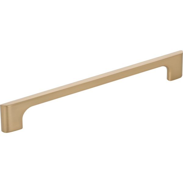 192 mm Center-to-Center Satin Bronze Asymmetrical Leyton Cabinet Pull