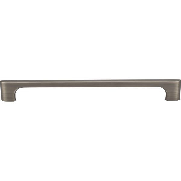 224 mm Center-to-Center Brushed Pewter Asymmetrical Leyton Cabinet Pull - Image 3