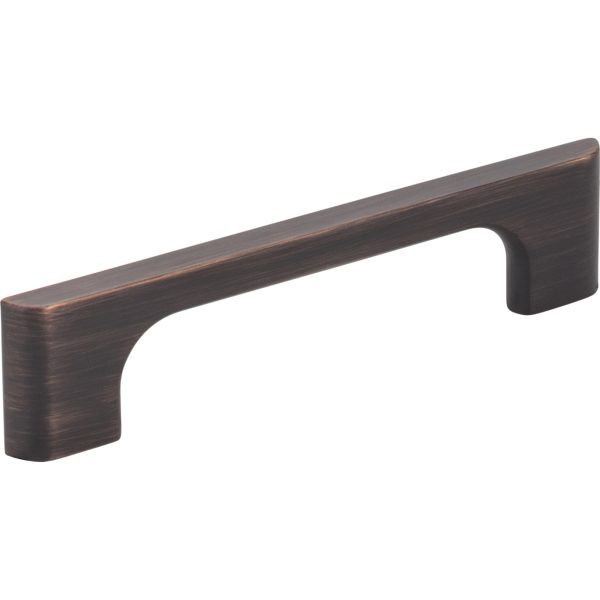 96 mm Center-to-Center Brushed Oil Rubbed Bronze Asymmetrical Leyton Cabinet Pull