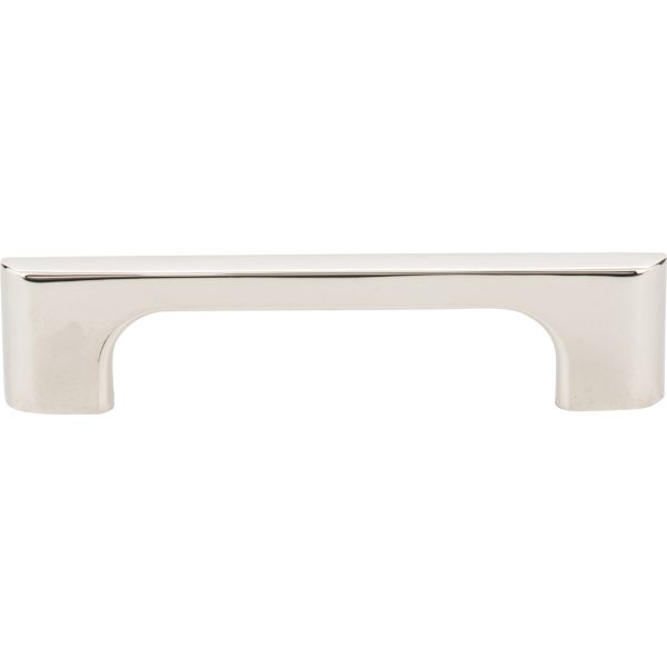 96 mm Center-to-Center Polished Nickel Asymmetrical Leyton Cabinet Pull - Image 3
