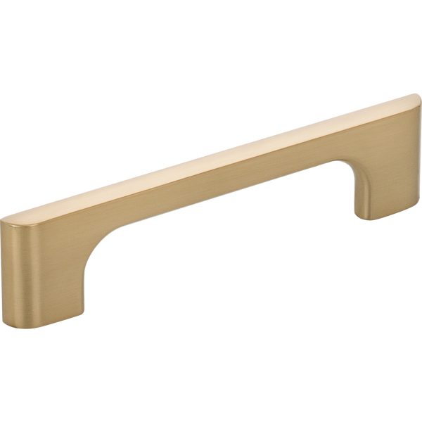 96 mm Center-to-Center Satin Bronze Asymmetrical Leyton Cabinet Pull