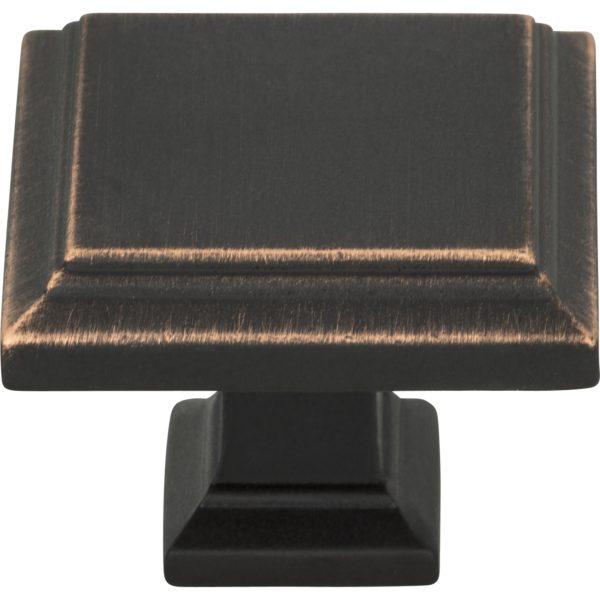 Sutton Place Square Knob 1 1/4 Inch Venetian Bronze