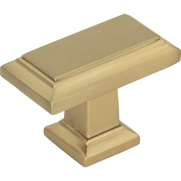 Sutton Place Rectangle Knob 1 7/16 Inch Champagne - Image 3