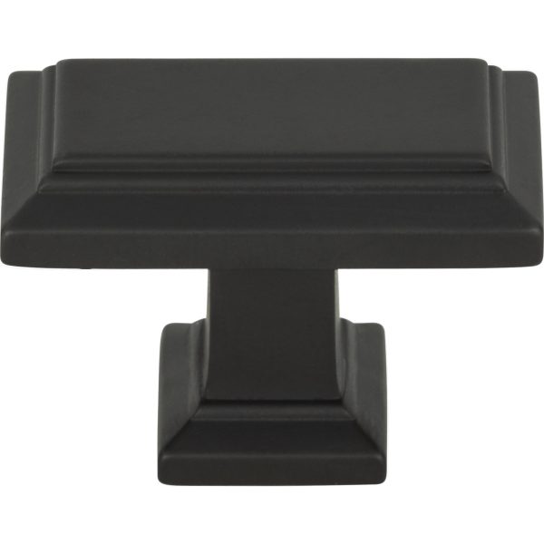Sutton Place Rectangle Knob 1 7/16 Inch Modern Bronze